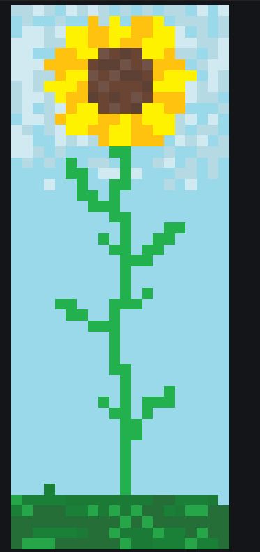 sunflower pixel art