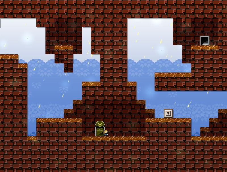 An area from I Wanna Lockpick called "The Great Beyond"