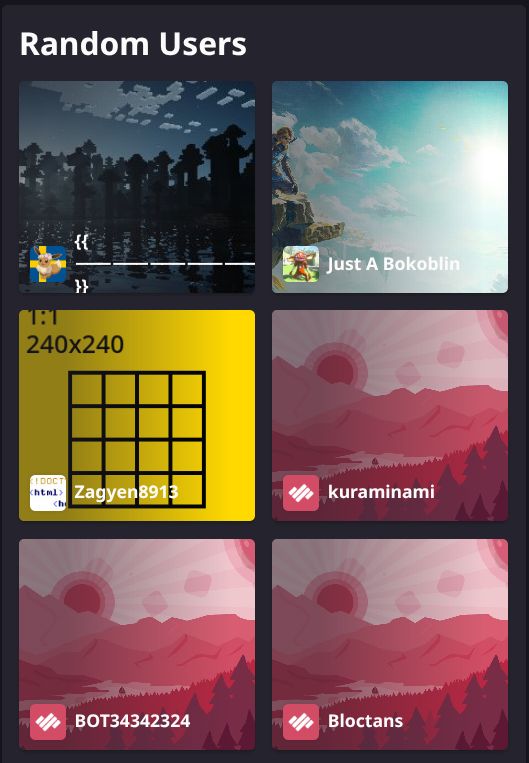 User banner