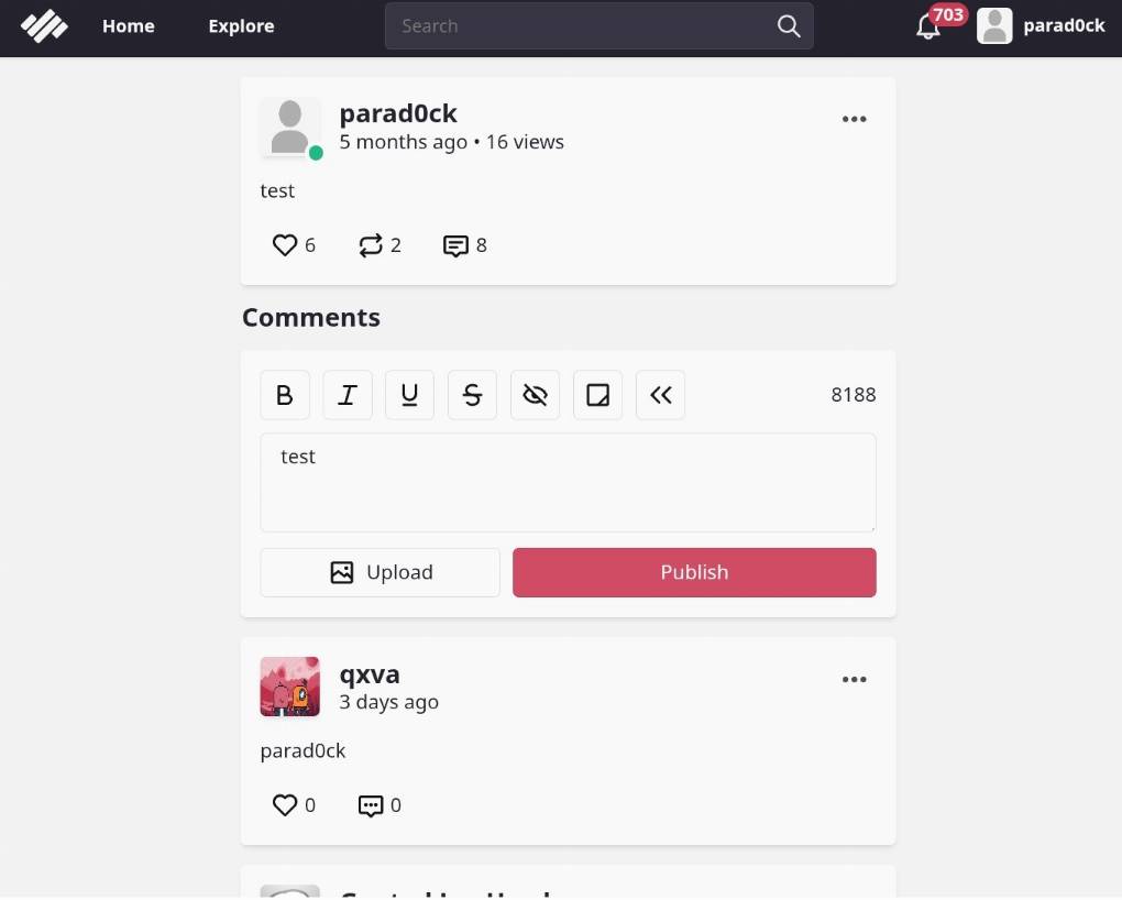 User banner